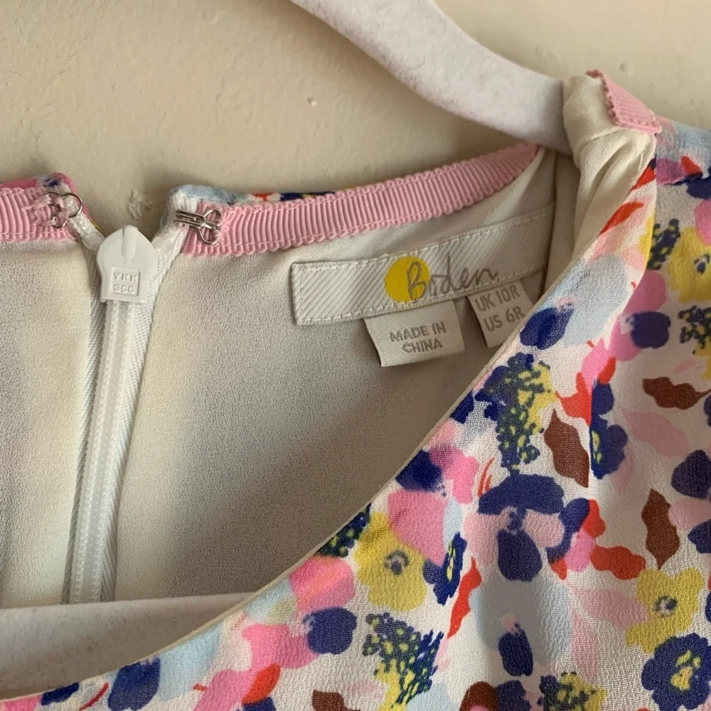 Boden Multicolor Floral Long Sleeve Dress Women Size 6R Spring Outfit Clothing